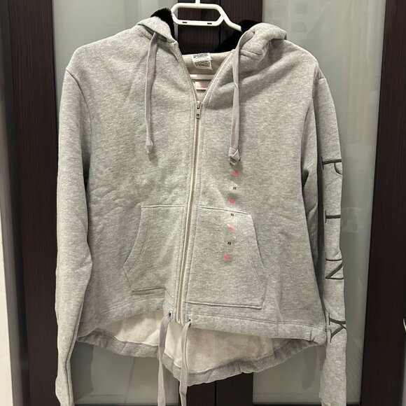 Victoria's Secret Pink Fleece Zip Up - Grey - Picture 1 of 2